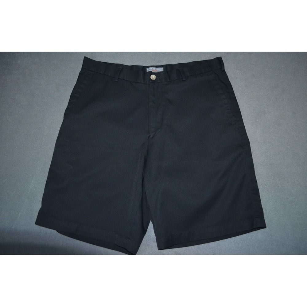 Peter Millar Performance Salem Golf Chino Shorts Mens 32 Black High Drape 9"